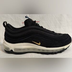 Nike Air Max 97 QS Sneakers Black/Metallic Gold CI3708-001 Men’s  Sz: 6